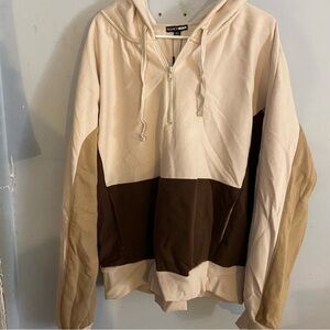 Fashion Nova Colorblock Quarter Zip Hoodie